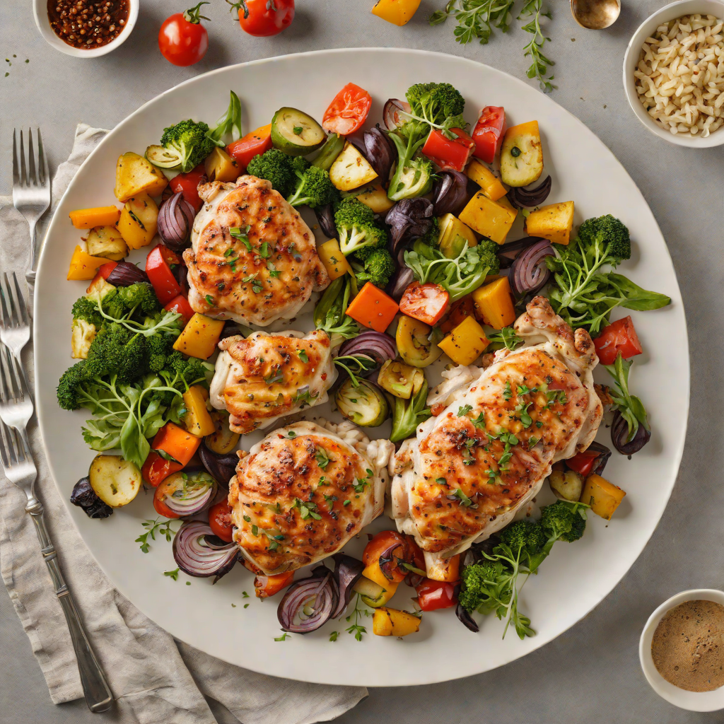 Sheet Pan Mesquite-Spiced Chicken with Roasted Vegetables