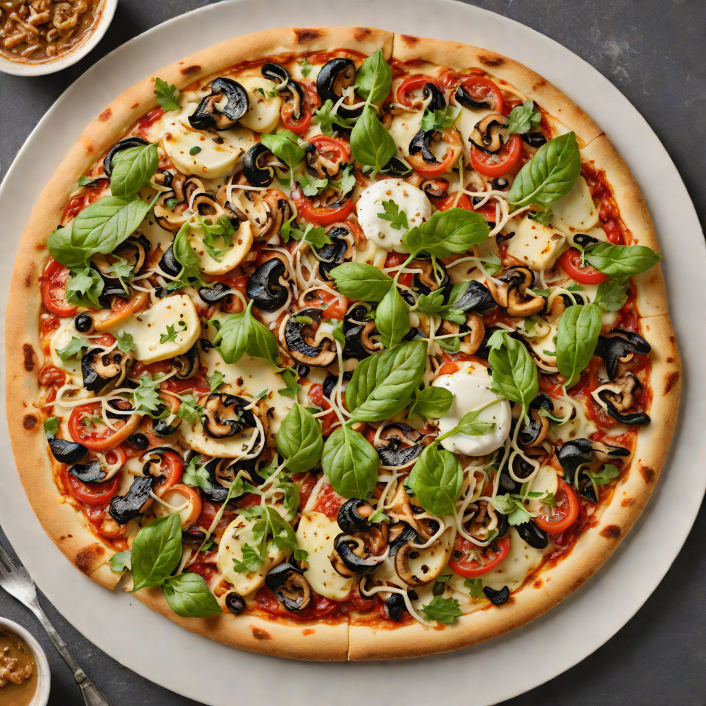 Wood-Fired Flatbread Pizza with Smoked Mozzarella and Wild Mushrooms
