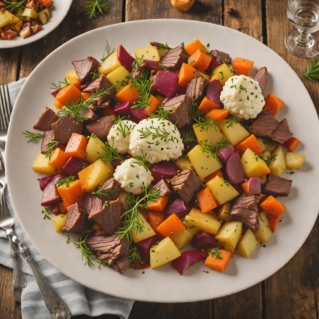 Kristoff’s Rustic Reindeer Meat and Root Vegetable Skillet
