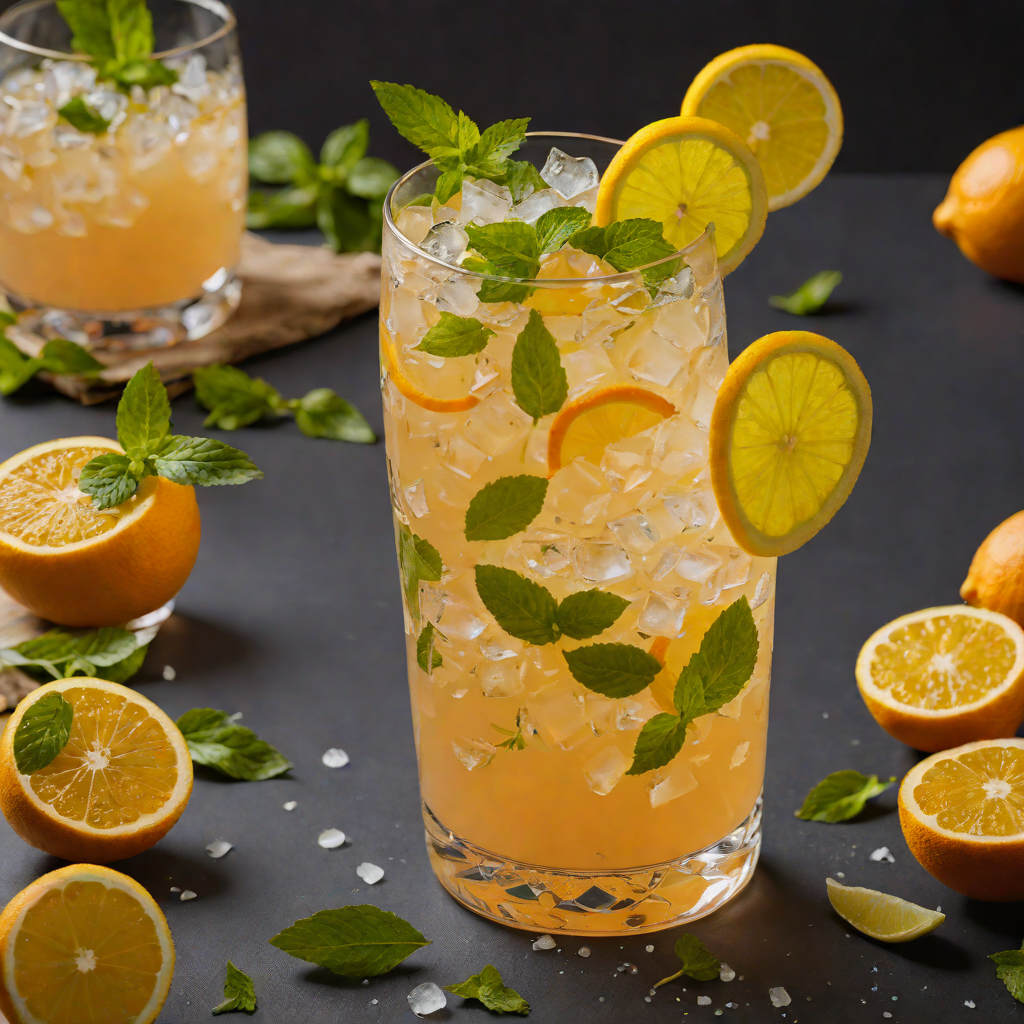 Tropical Non-Alcoholic Citrus Punch with Ginger and Mint