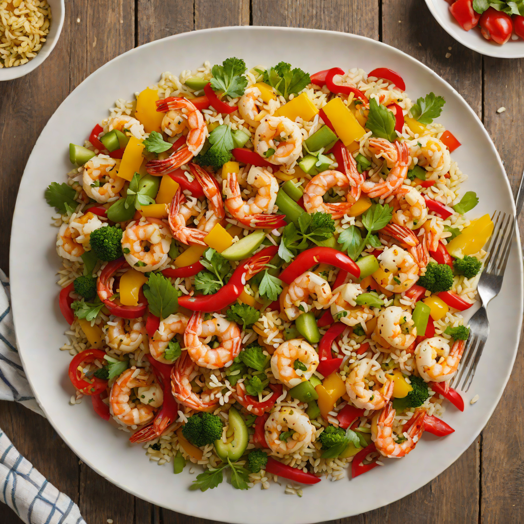 Zesty Shrimp Stir-Fry with Cauliflower Rice and Bell Peppers