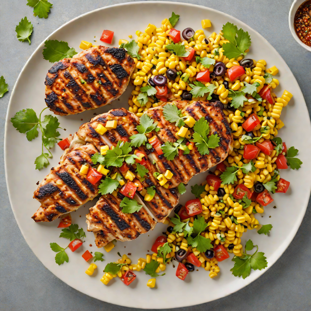 Grilled Mesquite-Spiced Chicken with Charred Corn Salsa