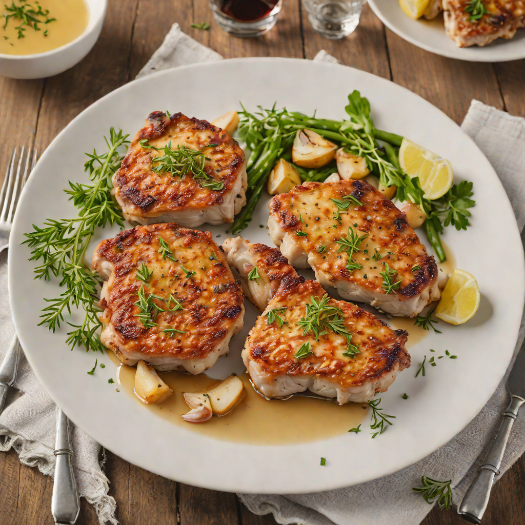Crispy Pan-Fried Pork Chops with Garlic and Thyme