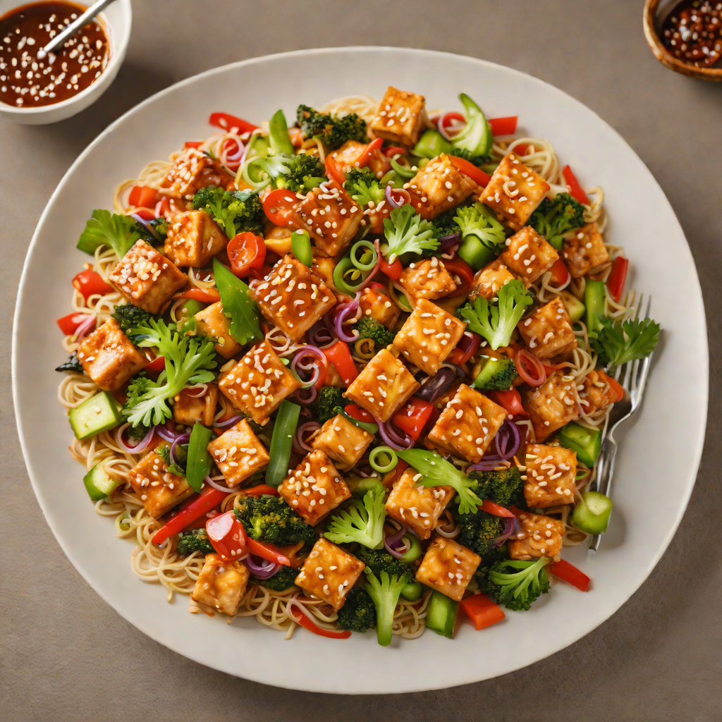 Korean-Inspired Spicy Tofu Stir-Fry with Vegetables