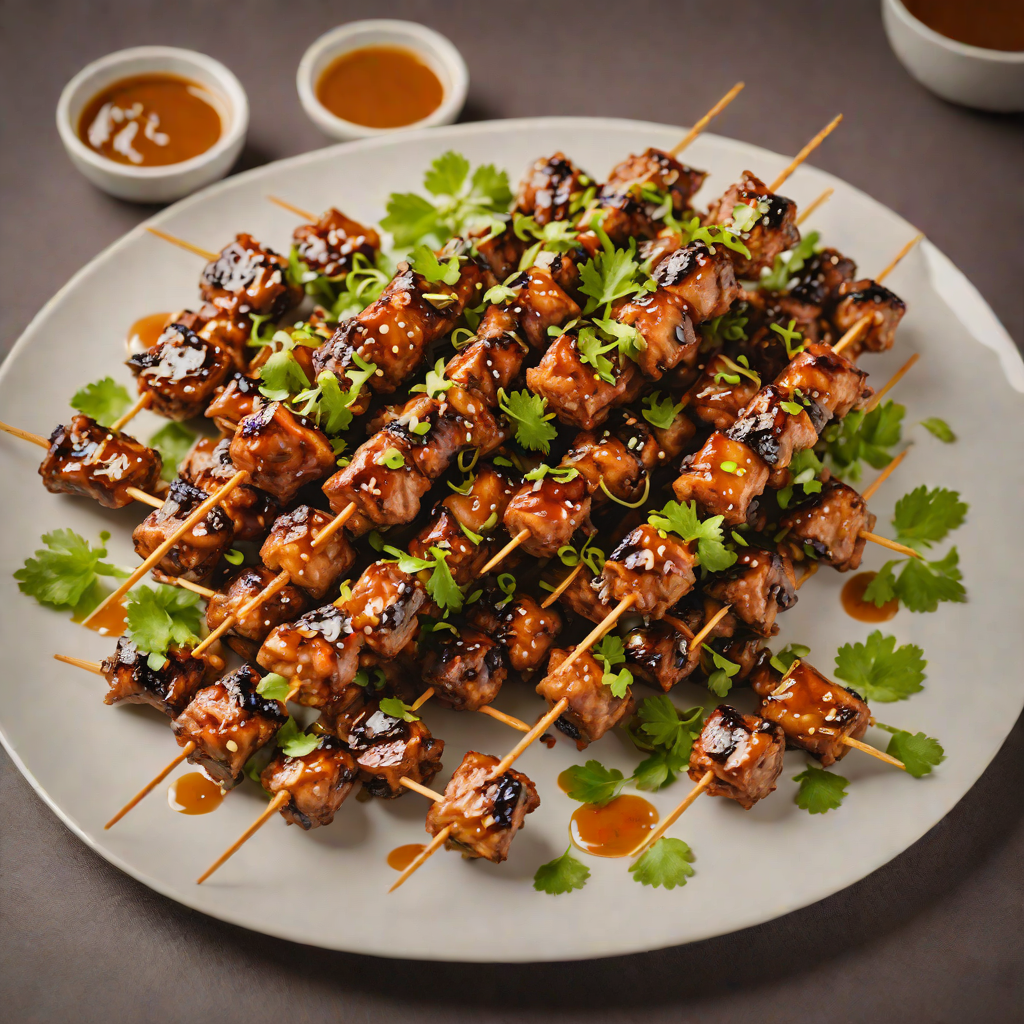 Pan-Fried Burmese Pork Skewers with Tamarind Glaze
