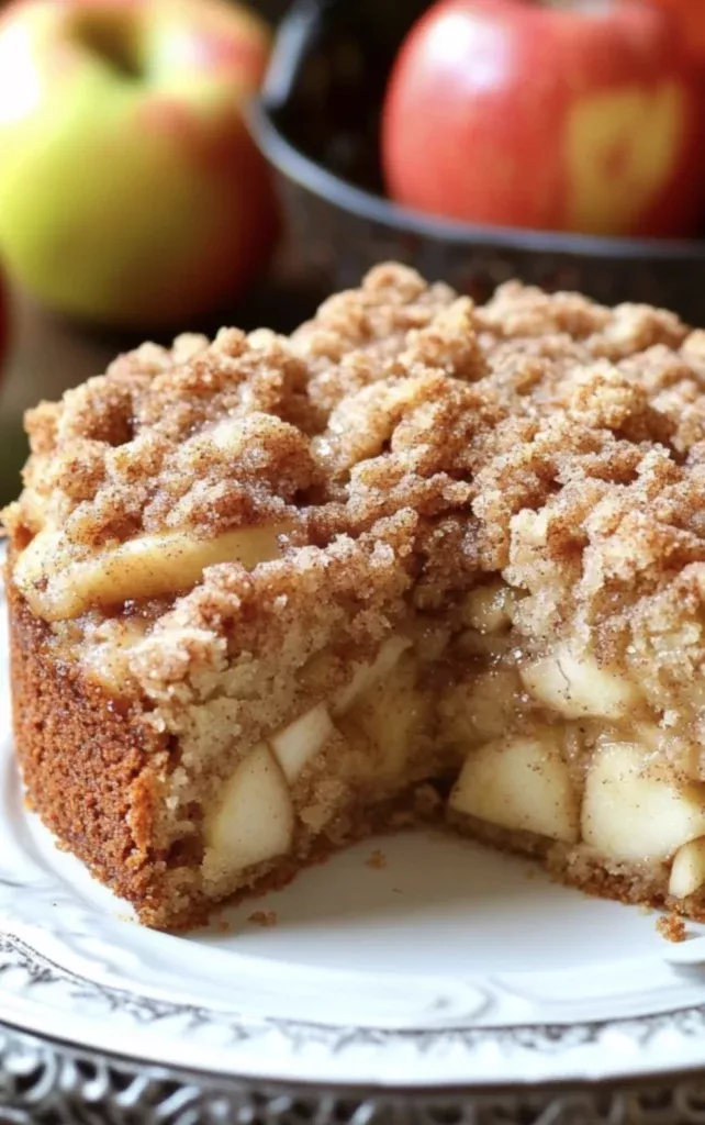 One-Bowl Cinnamon Apple Cake with Streusel Topping