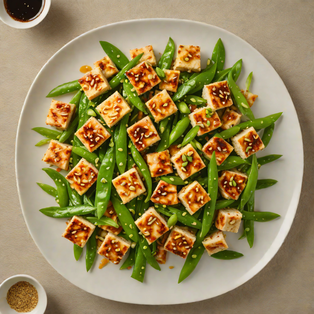 Stir-Fried Tofu and Snow Peas with Ginger Garlic Sauce