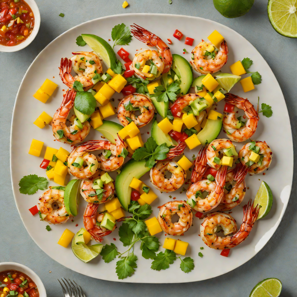 Chili-Lime Grilled Shrimp with Avocado and Mango Salsa