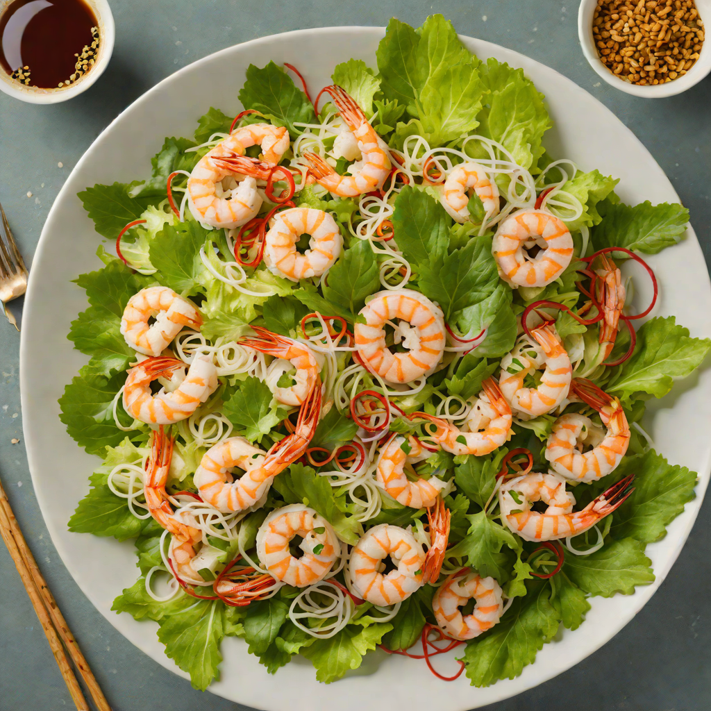 Spring Roll Salad Bowl with Shrimp and Vietnamese Herbs