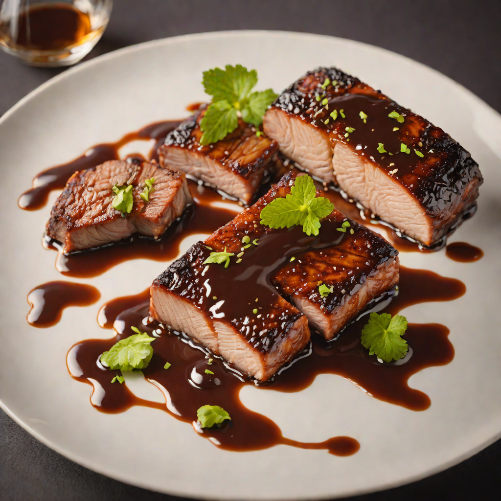 Molasses-Glazed Pork Belly with Aged Rum Reduction