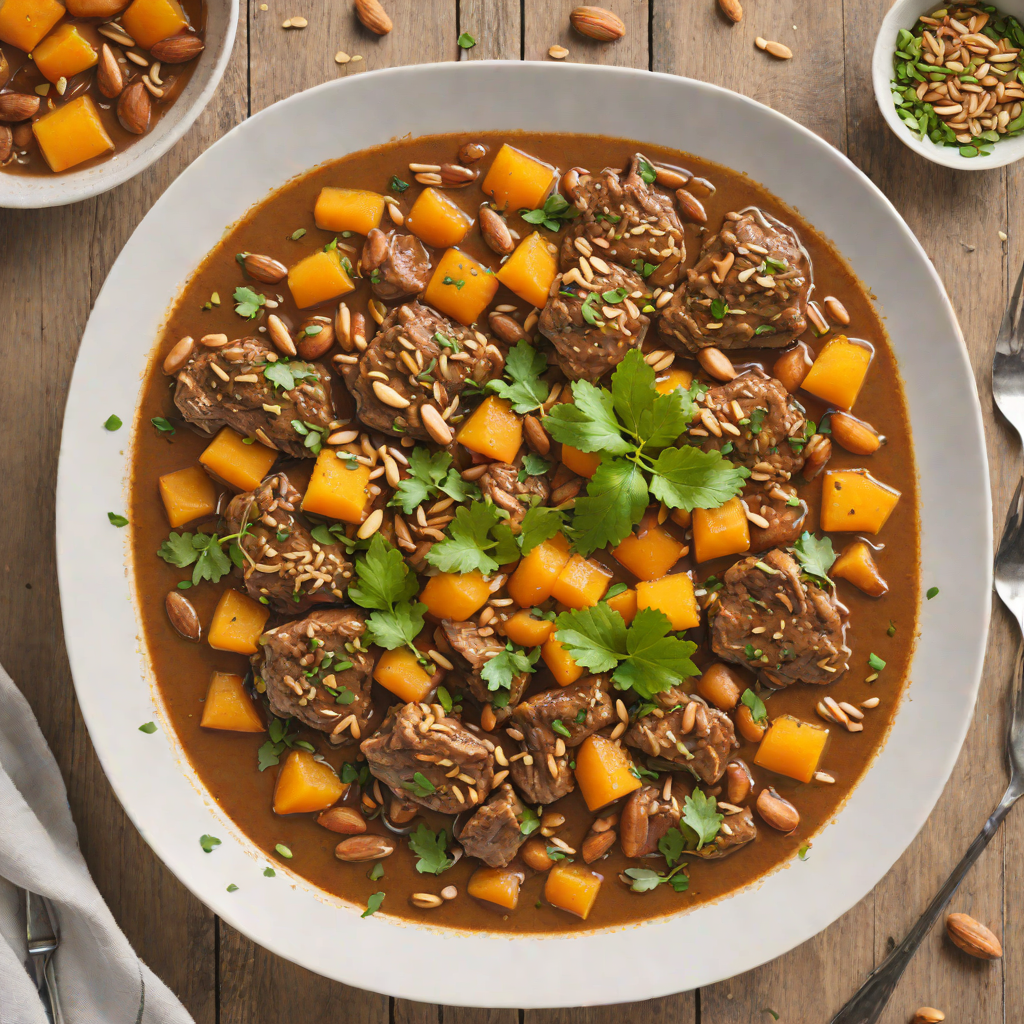 Instant Pot Moroccan-Spiced Lamb Stew with Apricots and Almonds