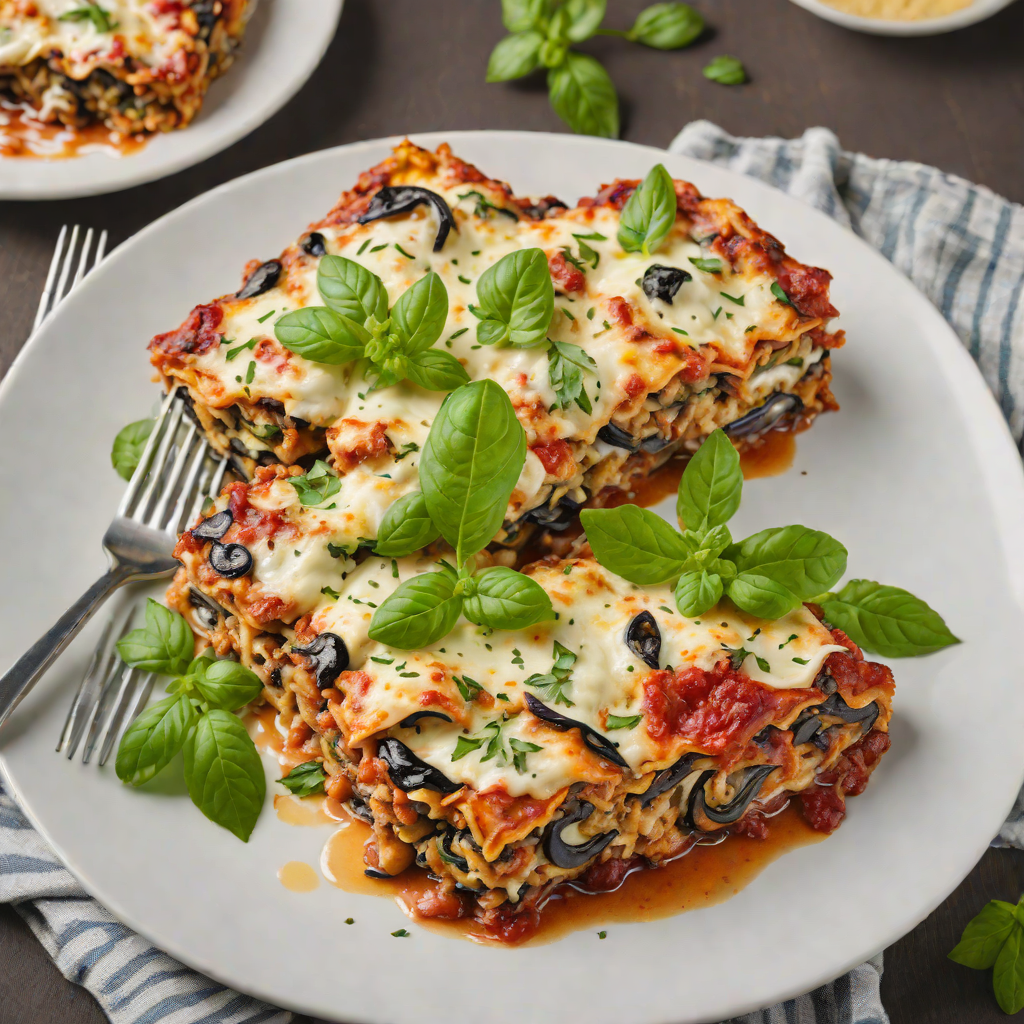 Eggplant and Zucchini Lasagna with Ricotta and Basil