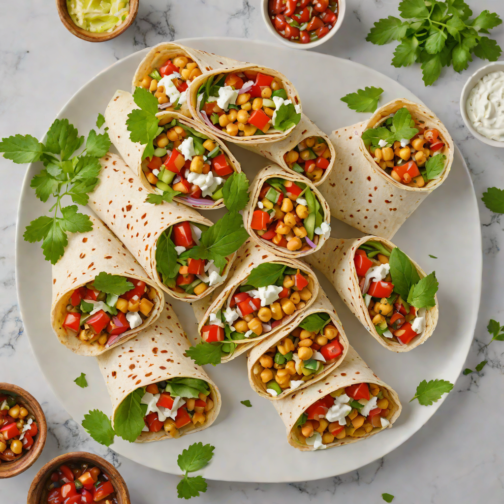 No-Cook Mediterranean Chickpea Wraps with Tzatziki