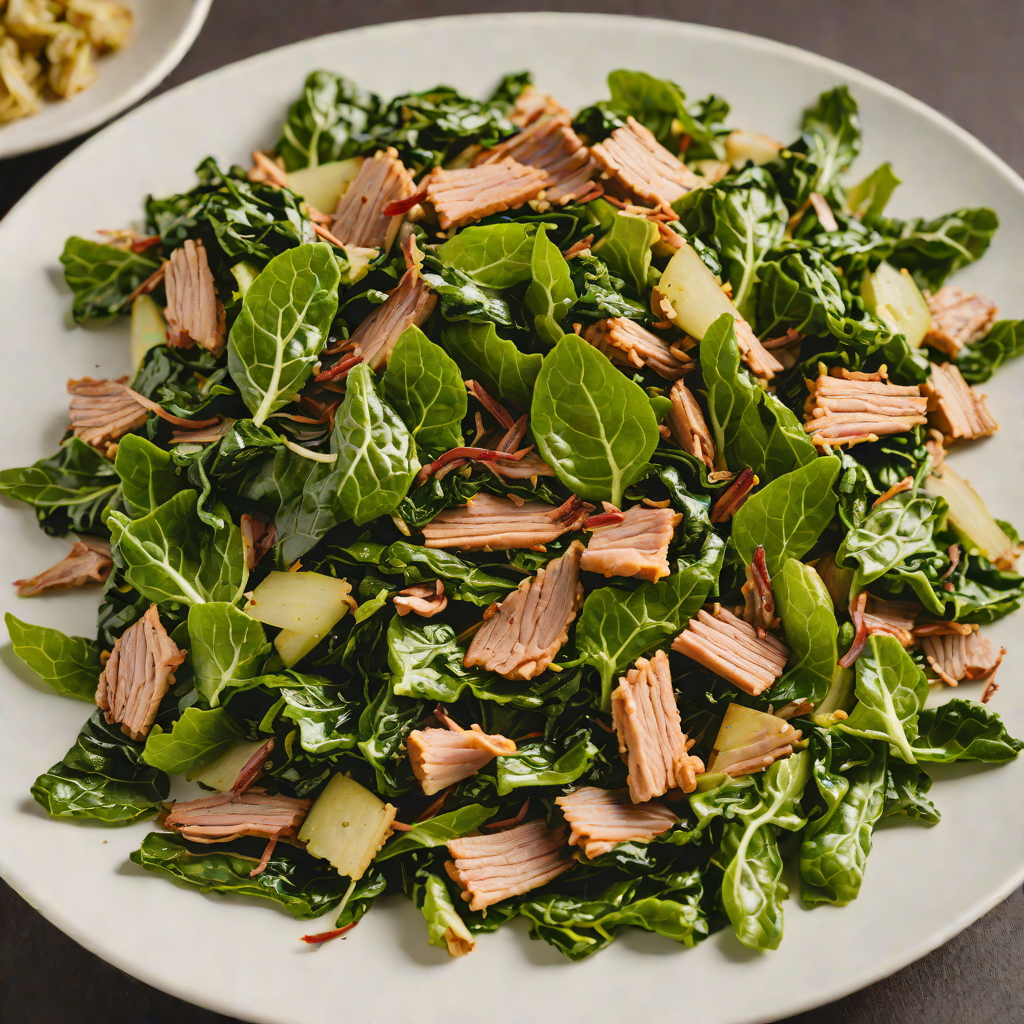 Collard Greens Sautéed with Smoked Turkey and Onion