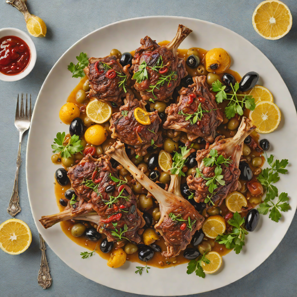 Slow-Roasted Moroccan Lamb Shanks with Preserved Lemon and Olives