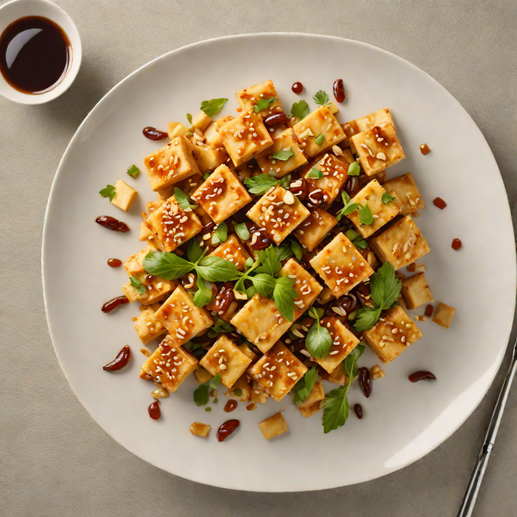 Stir-Fried Tofu with Ginger and Garlic Sauce
