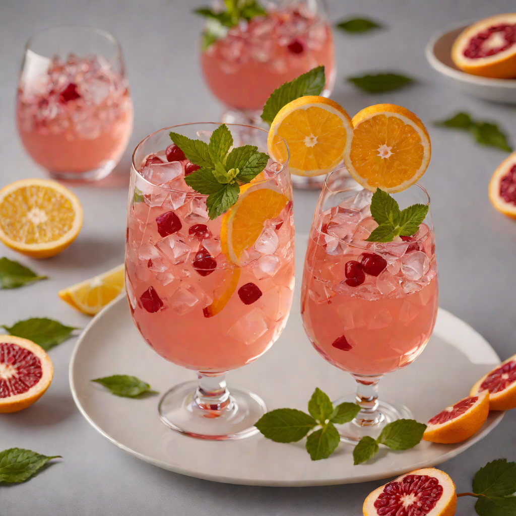 Sparkling Hibiscus and Grapefruit Cooler