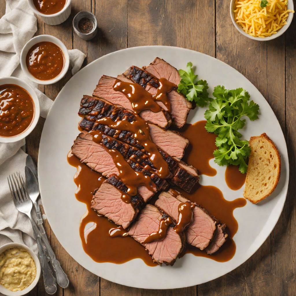 Gluten-Free Smoked Brisket with Tangy Mustard BBQ Sauce