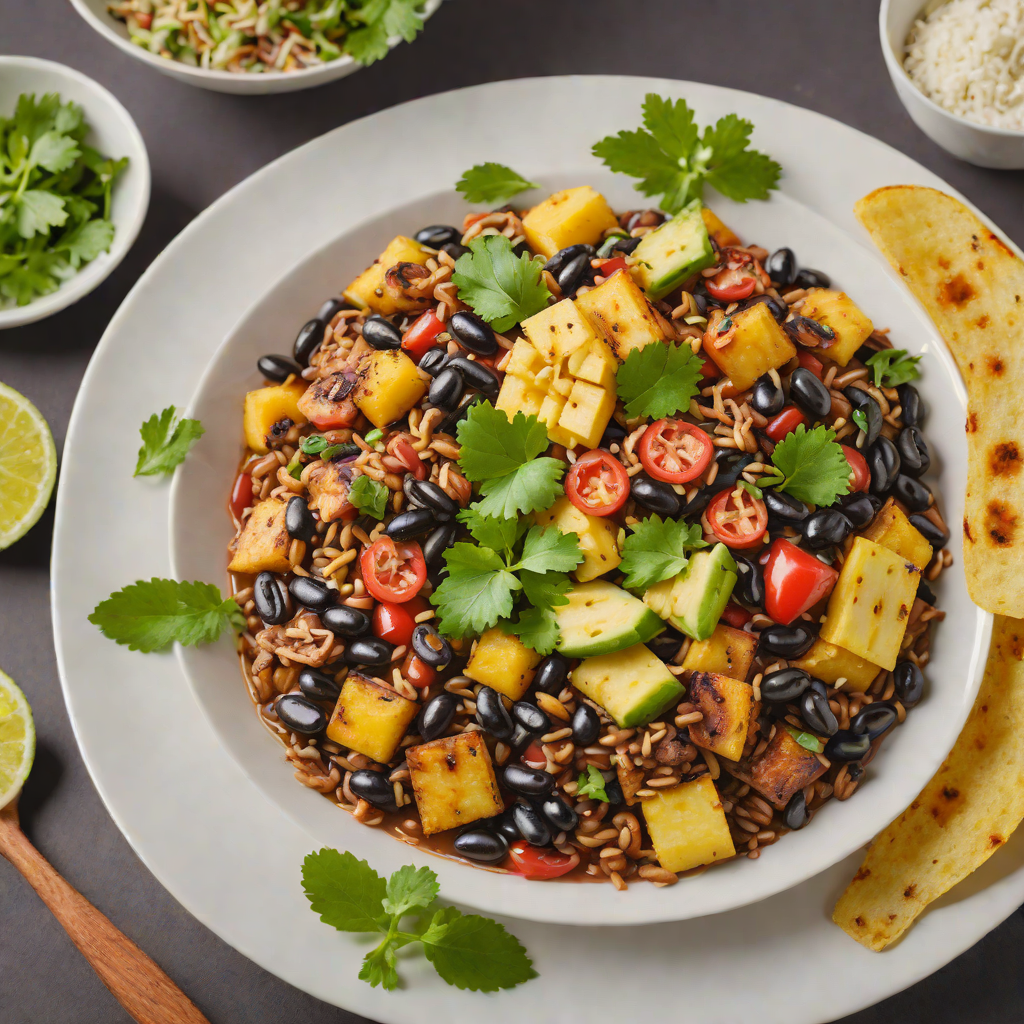 Marimba-Inspired Guatemalan Sweet Plantain and Black Bean Bowl