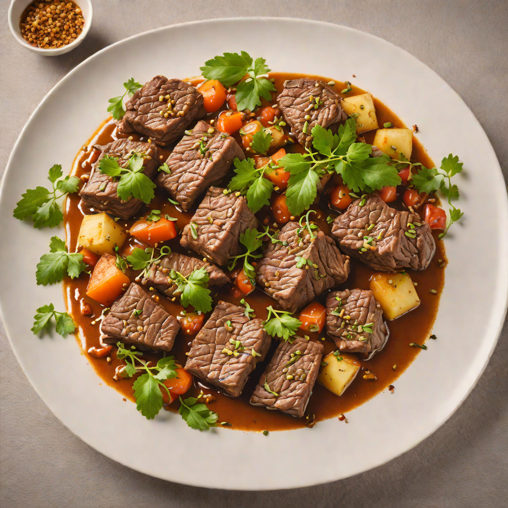 Slow-Braised French Beef with Aromatic Herbs and Spices