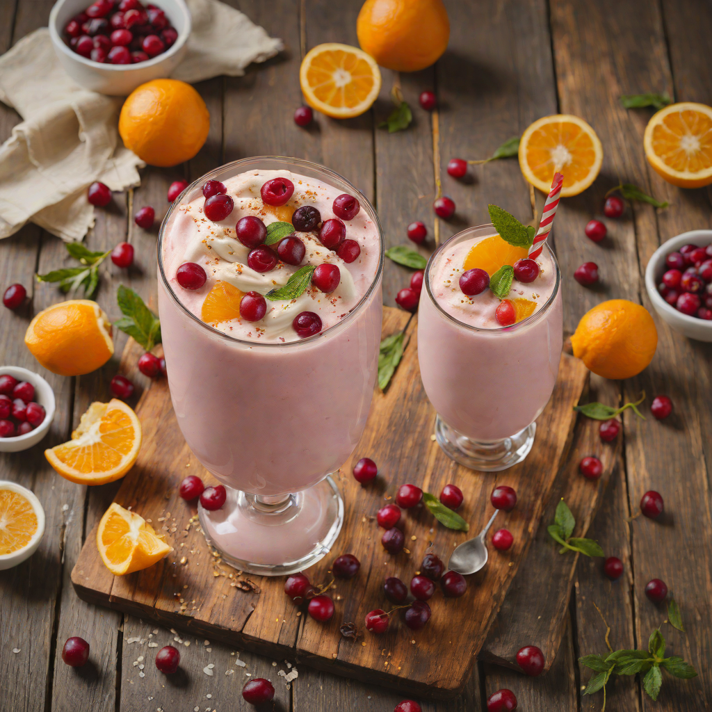 Frozen Cranberry and Orange Smoothie with Greek Yogurt