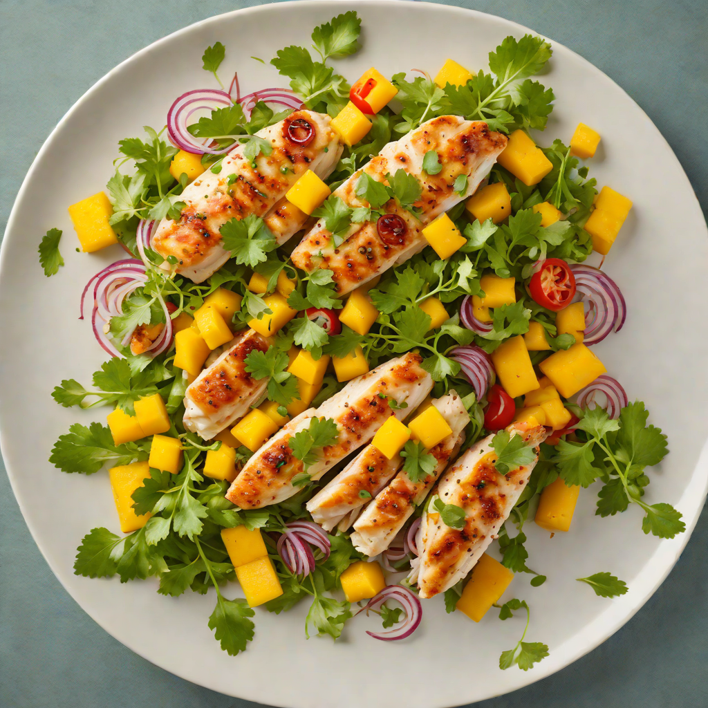 Sautéed Chicken with Mango and Cilantro Salad