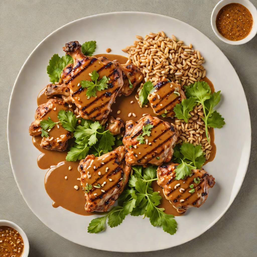 Grilled Ndolé-Inspired Bitterleaf and Peanut Sauce Chicken