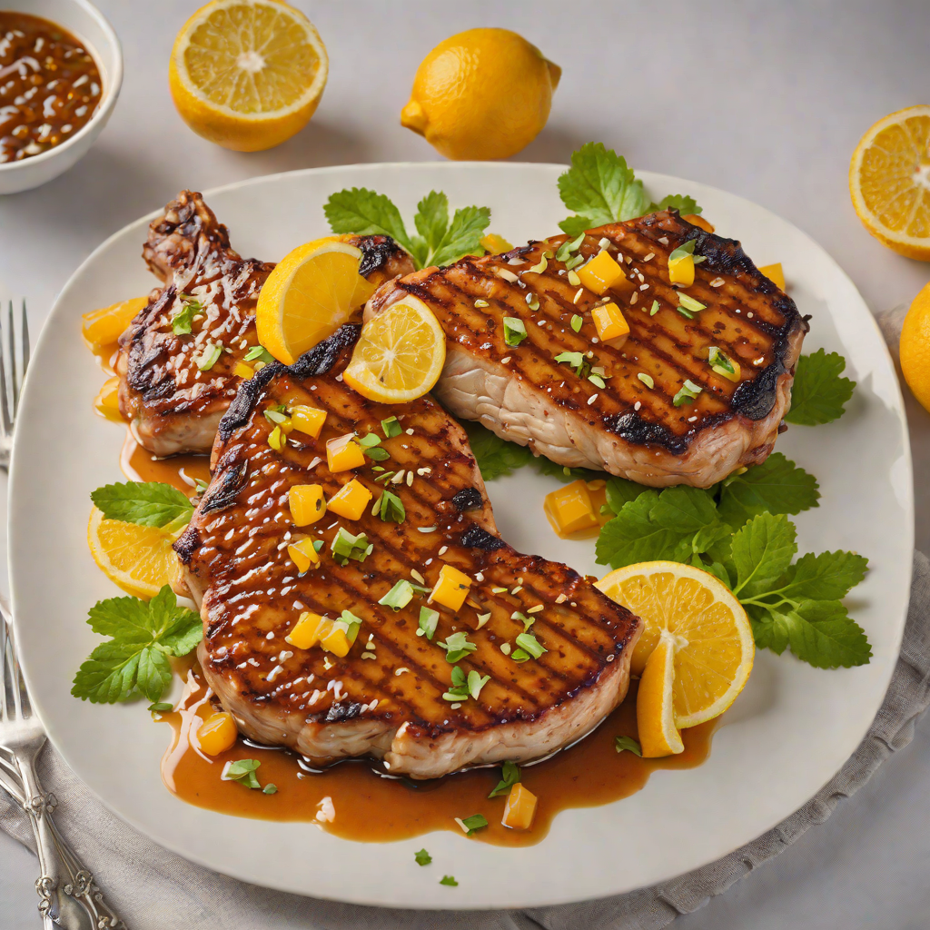 Rum-Glazed Pork Chops with Citrus and Vanilla