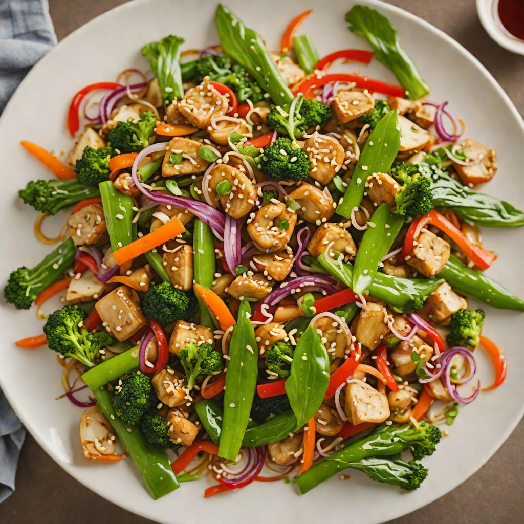 Sacramento Valley Vegetable Stir-Fry with Garlic Ginger Sauce