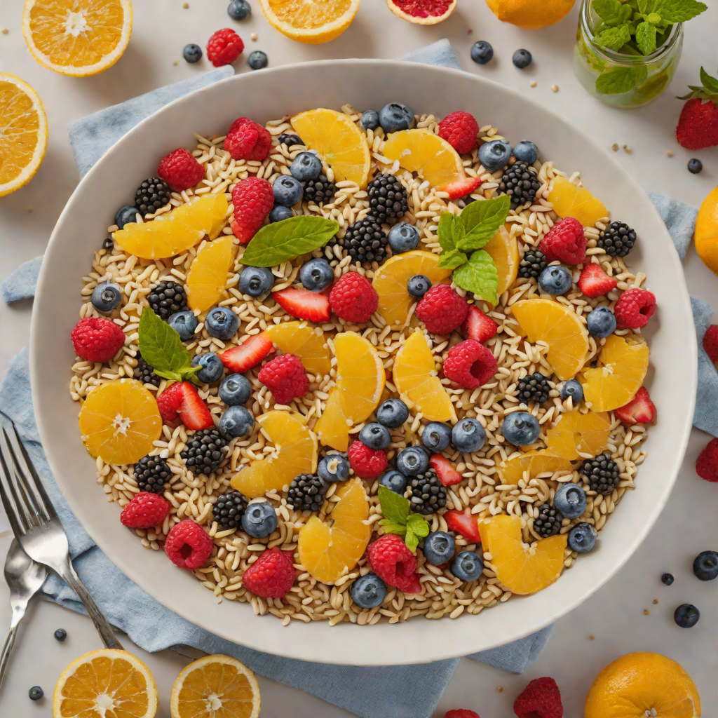 Citrus Oatmeal Bowl with Chia and Fresh Berries