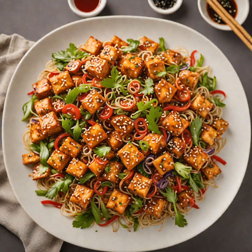 Crisp Korean-Style Spicy Tofu Stir Fry