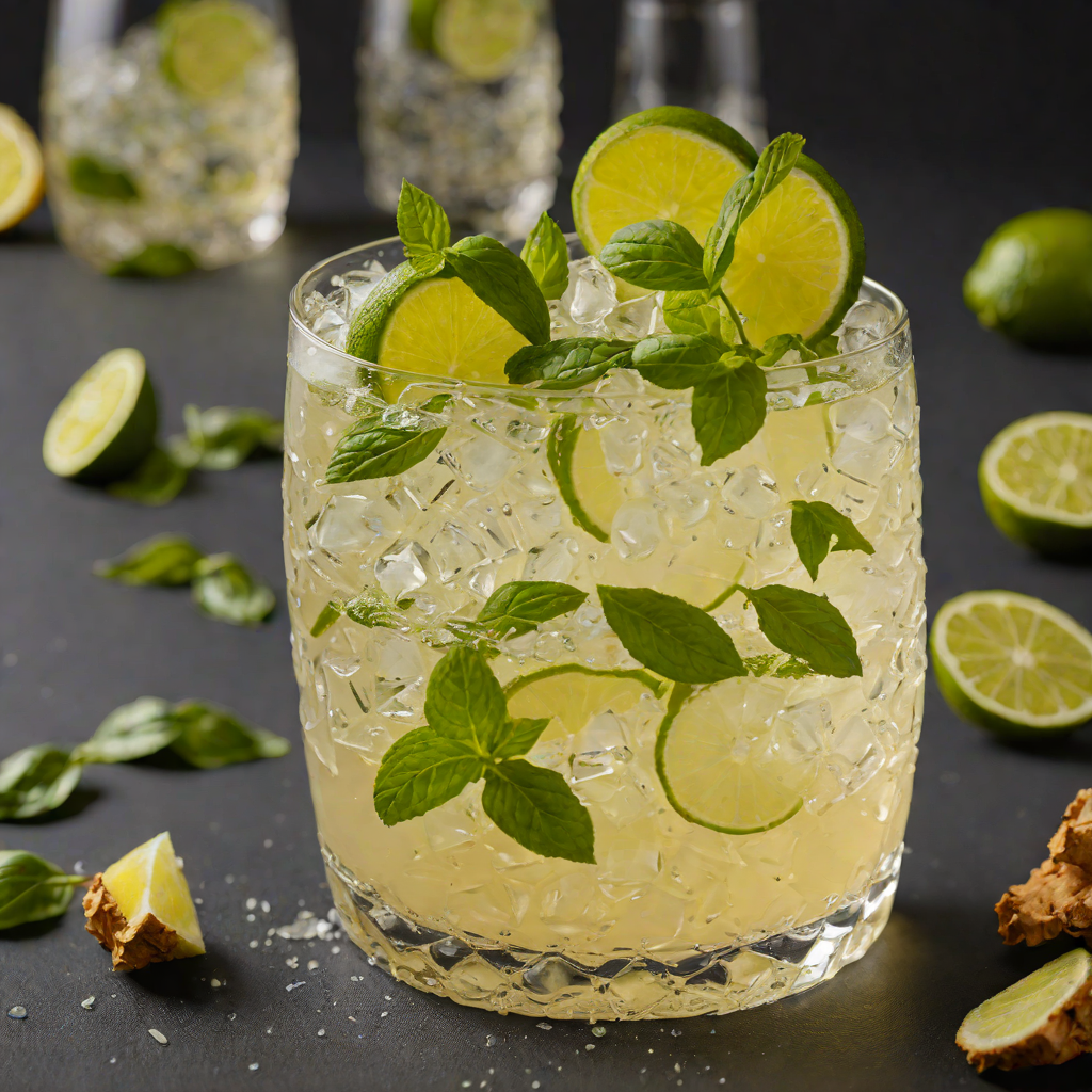 Ginger-Lime Fizz with Basil