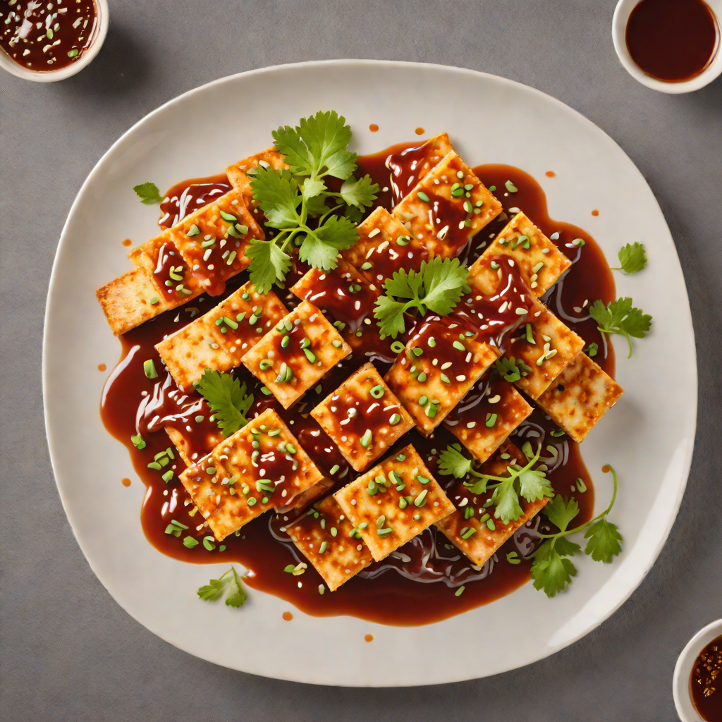 Crisp Pan-Fried Tofu with Spicy Korean Gochujang Sauce