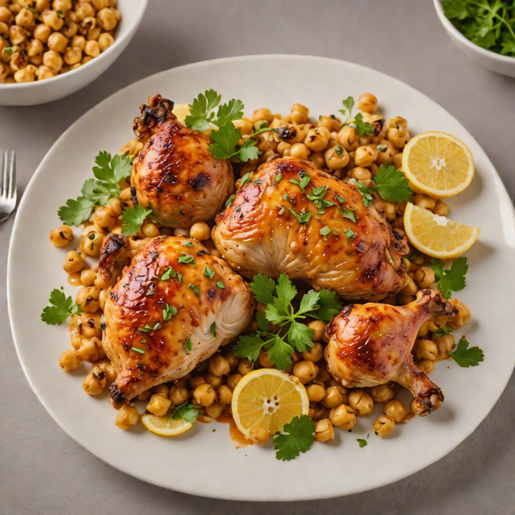Oven-Roasted Harissa Chicken with Chickpeas and Lemon