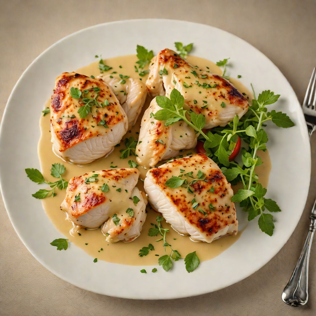 Pan-Seared Chicken with Garlic-Oregano Butter Sauce