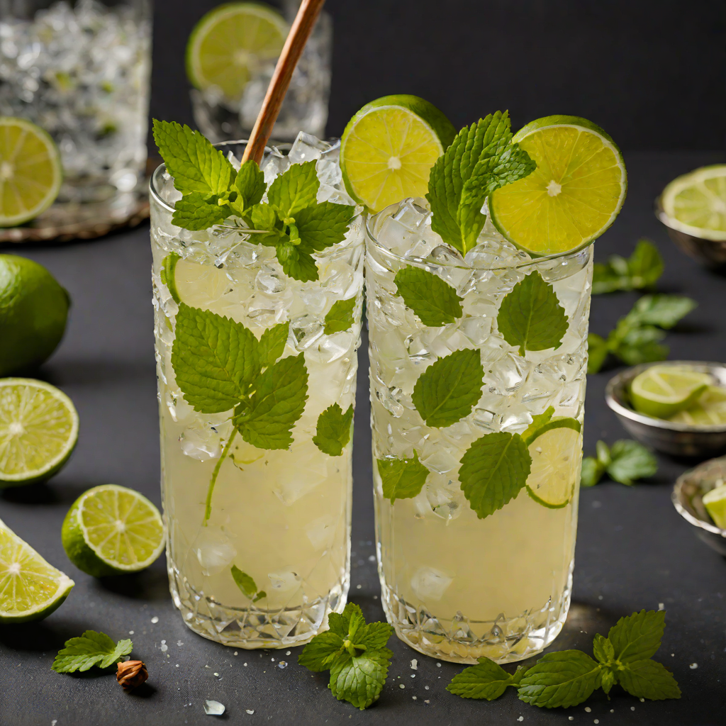 Spiced Coconut Rum Mojito with Lime and Fresh Mint