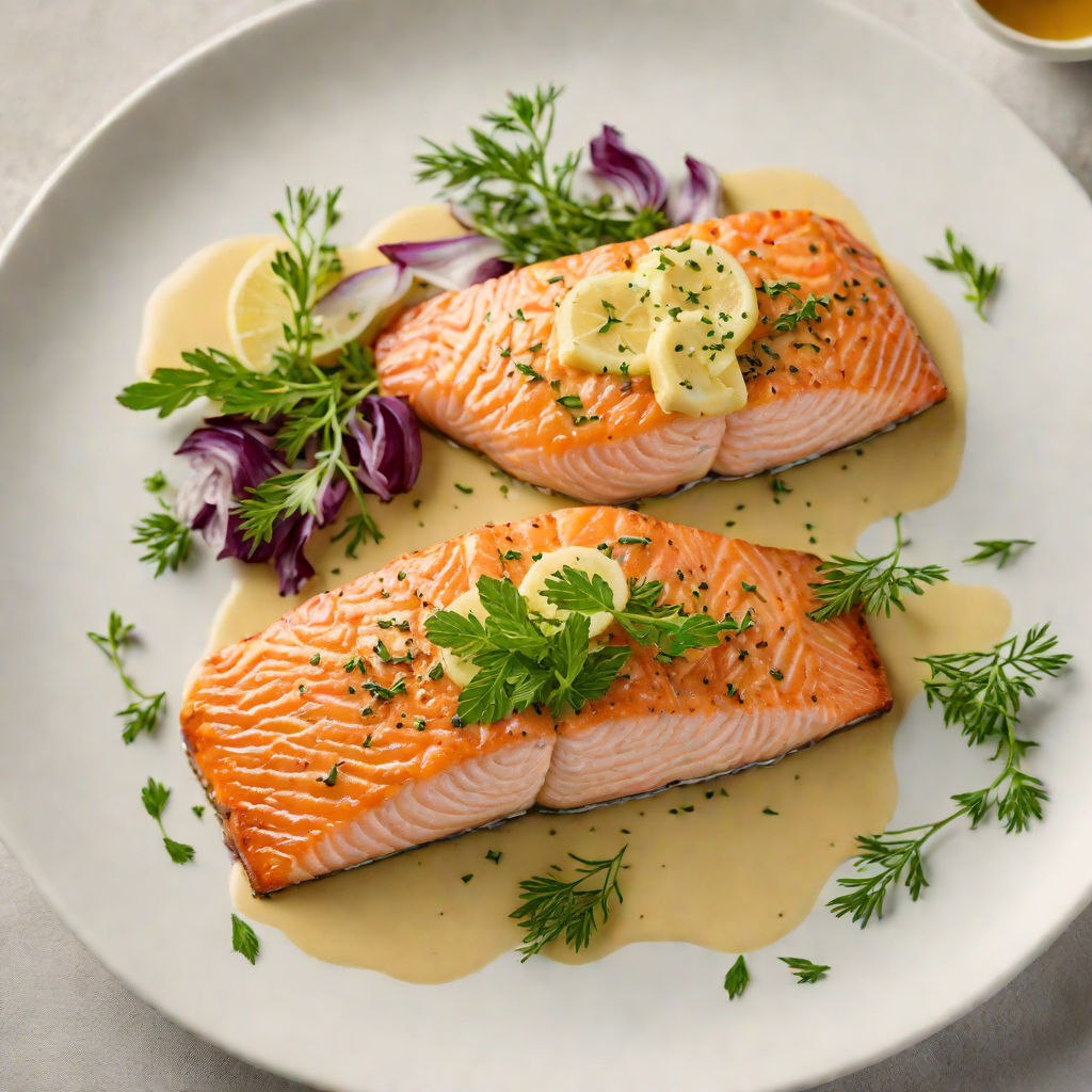 Pan-Seared Salmon with Hidden Herb Butter Sauce