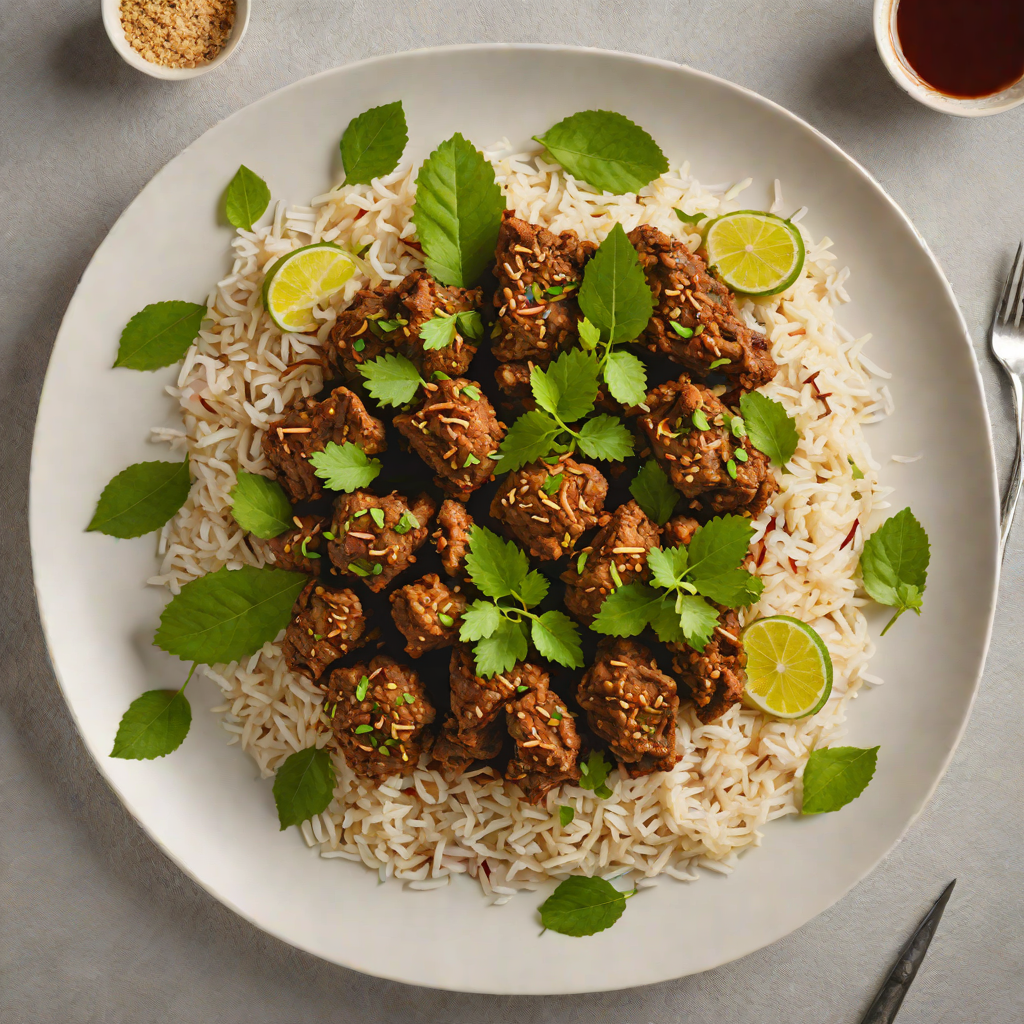 Spiced Beef Rendang with Toasted Coconut and Kaffir Lime Leaves