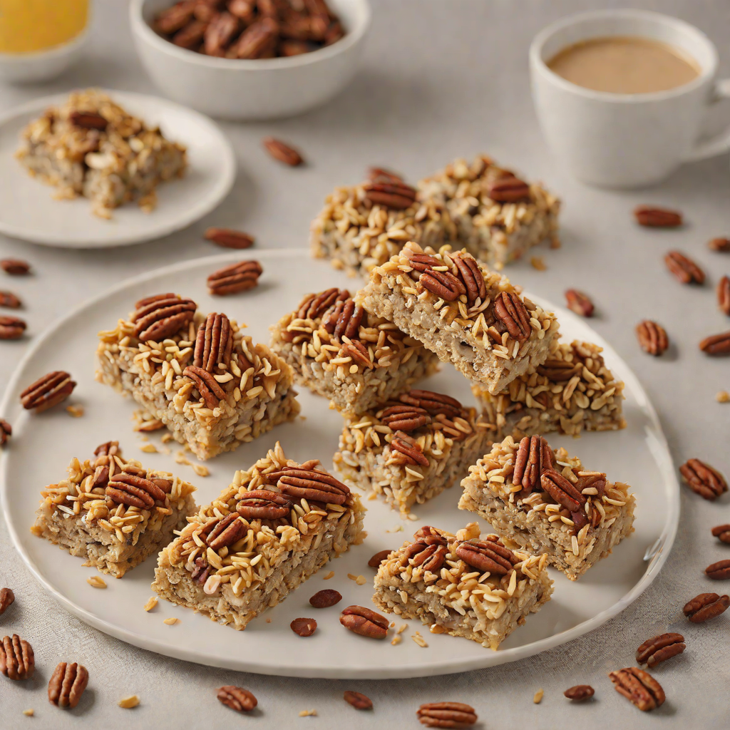 Toasted Oat and Maple Breakfast Bars with Pecans