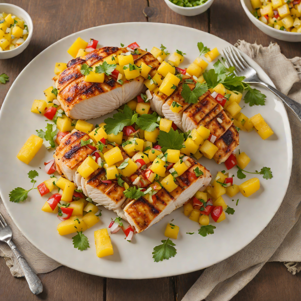 Pan-Seared Chicken with Caribbean Mango-Pineapple Salsa