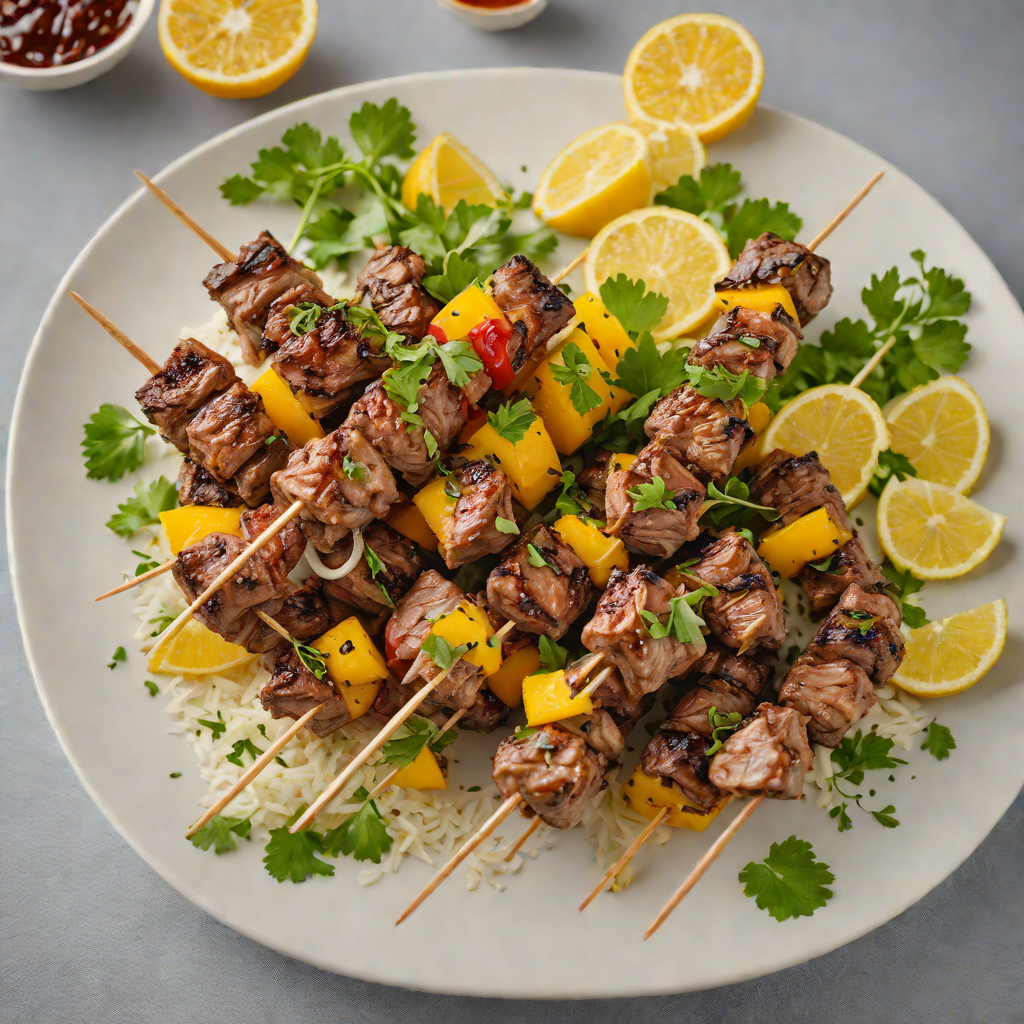 Grilled Citrus-Garlic Lamb Skewers