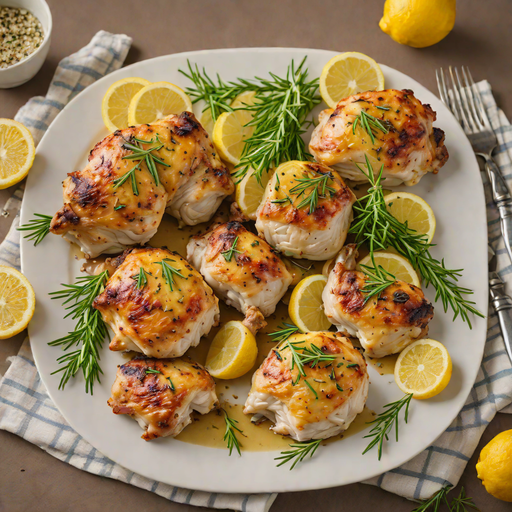 Oven-Roasted Lemon Rosemary Chicken Thighs