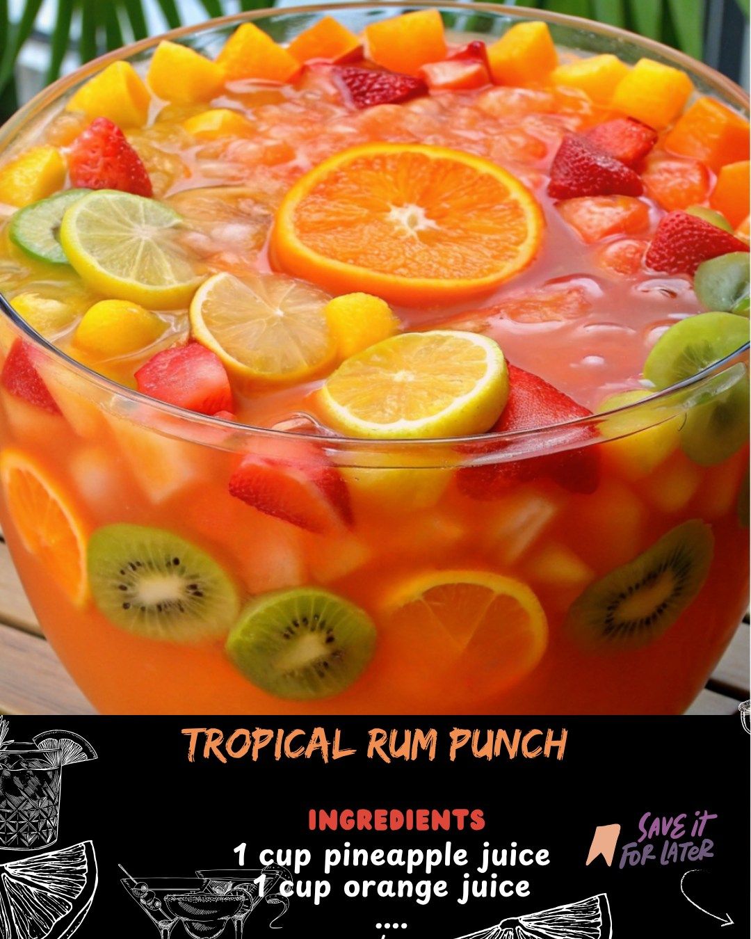 Minted Tropical Rum Punch
