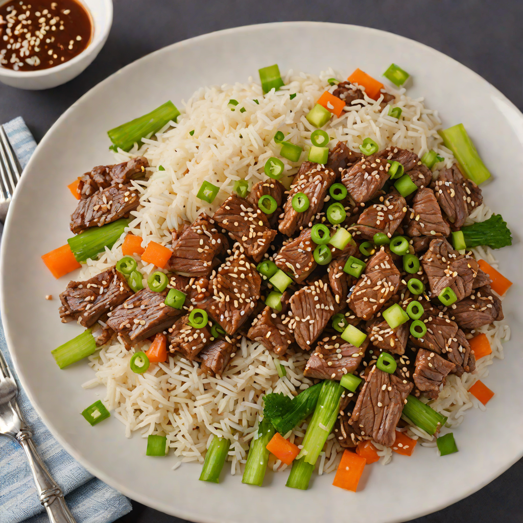 Pan-Seared Beef Bulgogi with Scallion and Sesame Rice
