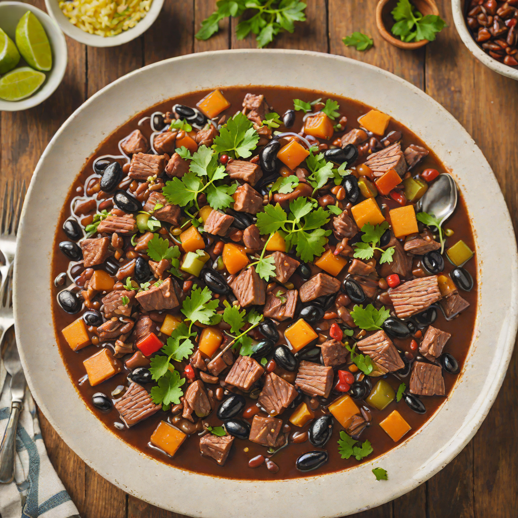Feijoada-Inspired Slow Cooker Black Bean and Pork Stew