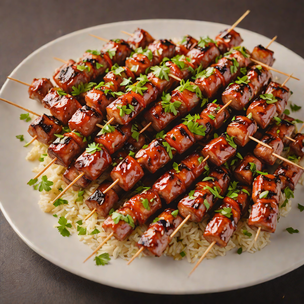 Charred Smoked Sausage Skewers with Spicy Chipotle Glaze