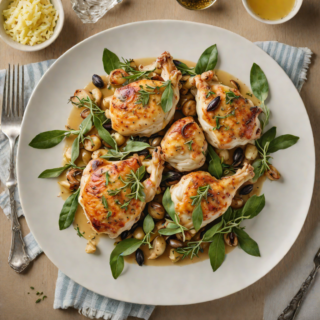 Sautéed Chicken with Roasted Garlic and Sage Butter