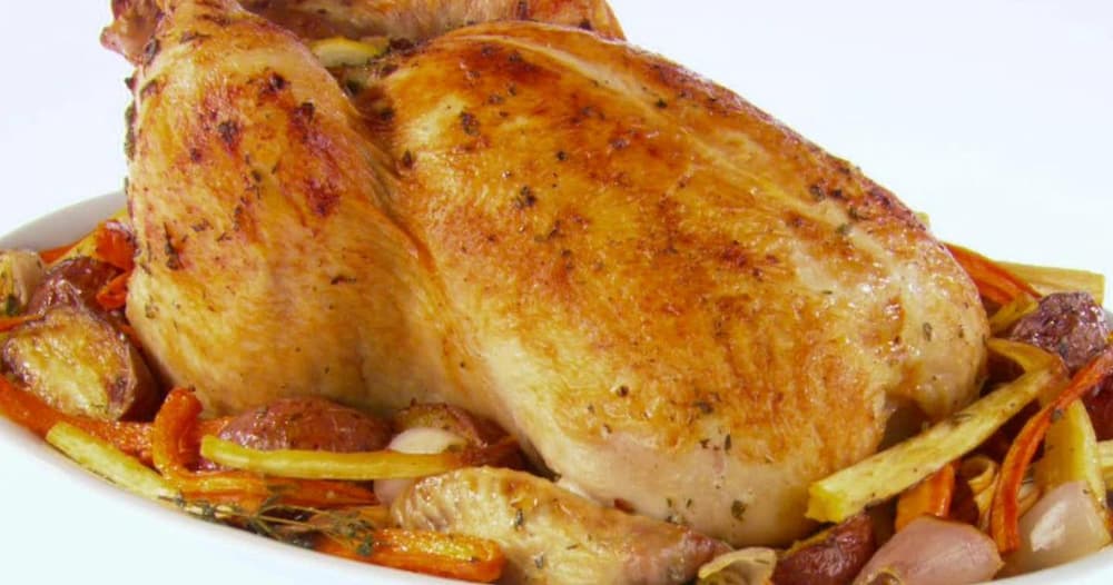 Lemon Garlic Honey Chicken with Roasted Root Vegetables