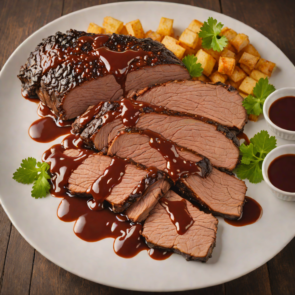 Slow-Smoked Wood-Fired Brisket with Tangy BBQ Sauce