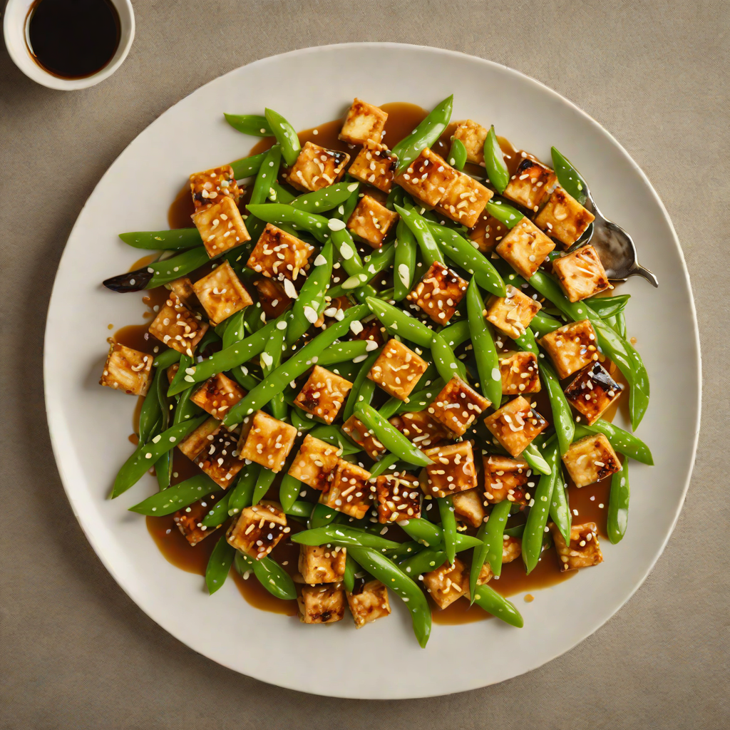 Stir-Fried Tofu with Snow Peas and Ginger-Soy Sauce